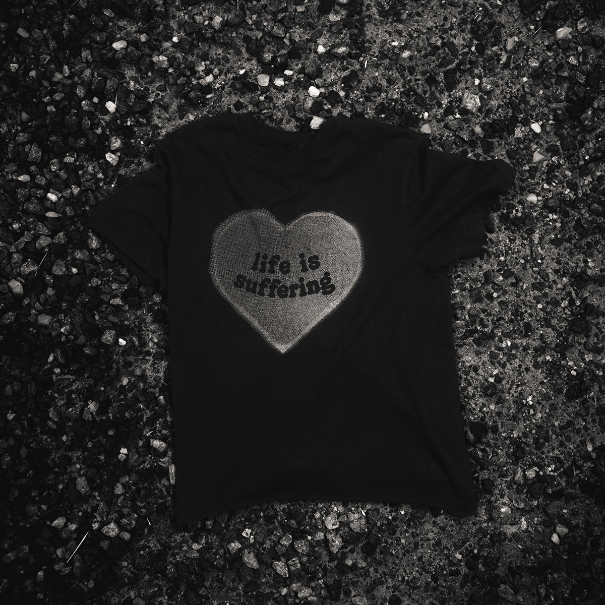 Life Is Suffering Crop Shirt front view