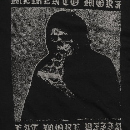 Memento Mori Eat More Pizza back print detail