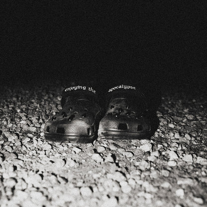 NIHILOCKS customized black Crocs alternate view