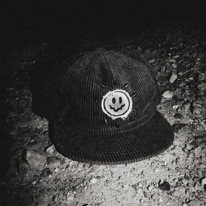 Smiley Corduroy Hat front view